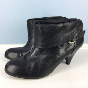 ALDO Black leather bootie slip on Career Casual 38